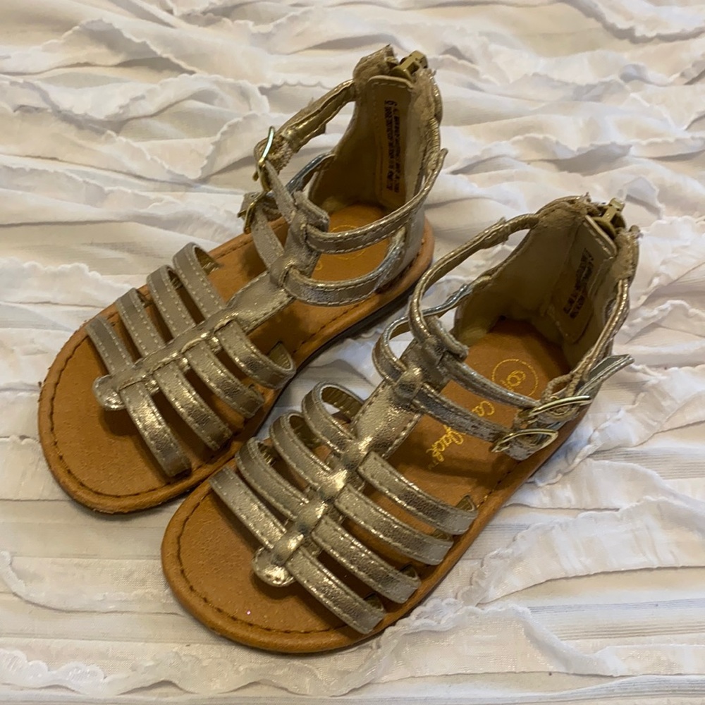 Cat & Jack gold gladiator sandals